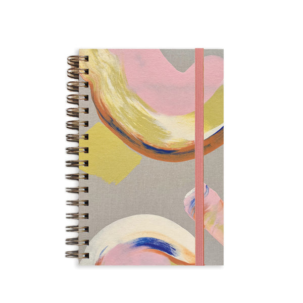 Moglea Citron Small A6 Notebook with lined pages, soft yellow cover, compact size for note-taking and journaling.