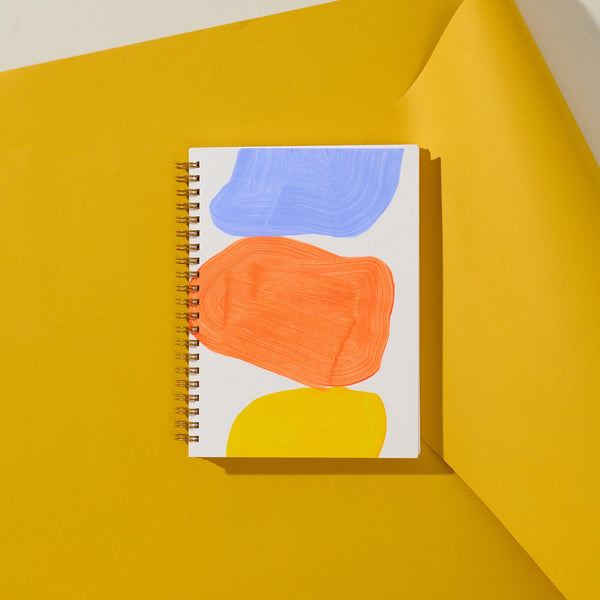 Moglea Pulpboard Journal Surprise notebook with artistic cover design, featuring durable pulpboard cover and lined pages inside.
