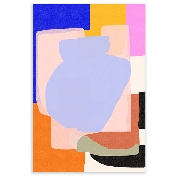 Moglea Grasse art print featuring vibrant floral watercolor artwork on high-quality paper.
