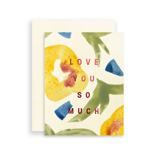 Moglea Lily Love greeting card featuring floral design with elegant pink and white lilies on the front.