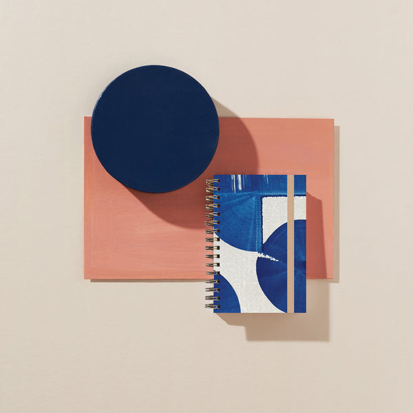 Indigo small A6 notebook by Moglea with a smooth cover and compact size for note-taking and journaling.