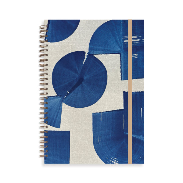 Indigo moglea.momposition B5 Notebook with lined pages and soft cover, ideal for writing and note-taking.