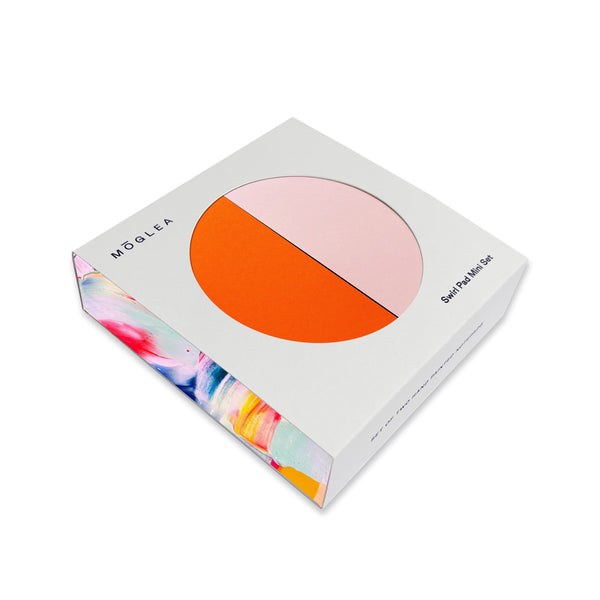 Moglea Candy Swirl Pad Mini Set notepads with colorful swirl designs, featuring multiple small notepads for writing and note-taking.