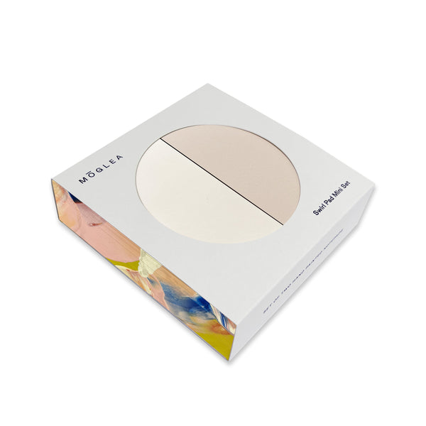 Moglea Citron Swirl Pad Mini Set of notepads with vibrant swirl design, perfect for jotting notes and small sketches.