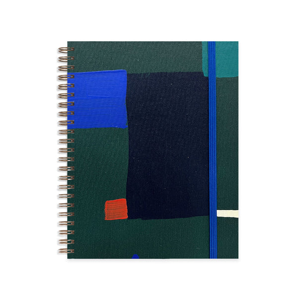 Green square medium A5 notebook by Moglea with a vibrant green cover and clean design, perfect for writing and note-taking.